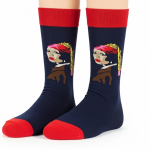 جوراب  نخ پنبه‌ طرح دختر مرواریدی - تصویر 2