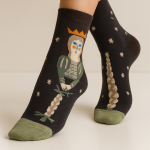 جوراب نخی طرح ملکه