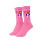 جوراب نخ پنبه مدل پنلگ صورتی