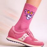 جوراب نخ پنبه مدل پنلگ صورتی - تصویر 2